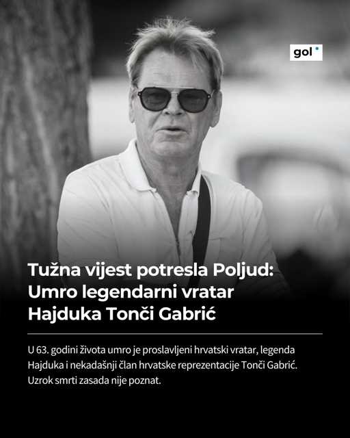 Tonči Gabrić velik je trag ostavio na Poljudu kao vratar Hajduka te je upisao više od 100 nastupa. Za hrvatsku reprezentaciju skupio je devet nastupa, a branio je i na povijesnoj prvoj reprezentativnoj utakmici, ogledu u Zagrebu protiv Sjedinjenih Američkih Država.

Počivao u miru. 🕊️

📸: Niksa Stipanicev/CROPIX