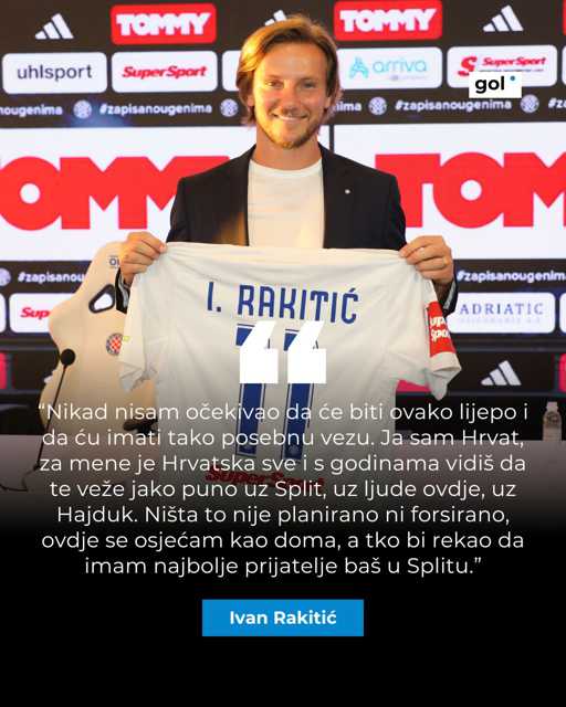 🗣: "Tu je moj dom u Hrvatskoj. Moram se zahvaliti Tommyju, koji mi je od prvog poziva jasno dao do znanja da želi da budem dio Hajduka. Idem dati sve od sebe, ova ljubav je počela prije 17 godina." ⚪🇭🇷

📸: Vojko Basic/CROPIX