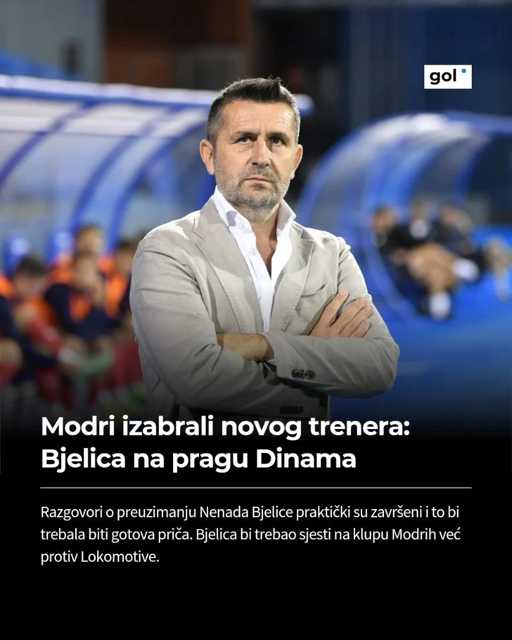 Aktualni prvak, po svemu sudeći ima novog trenera... ⚽️✅️

Mister Bjelica, dobrodošli natrag u SuperSportHNL! ✌️