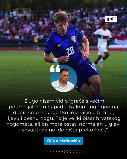 🗣: "Taj momak treba biti pravilno vođen i nadam se da se uz zdravlje, dobru glavu i dobar rad može razviti u vrhunskog napadača. Pratio sam ga kada je igrao za Osijek, ali imati njega na treningu..." ✅⚽