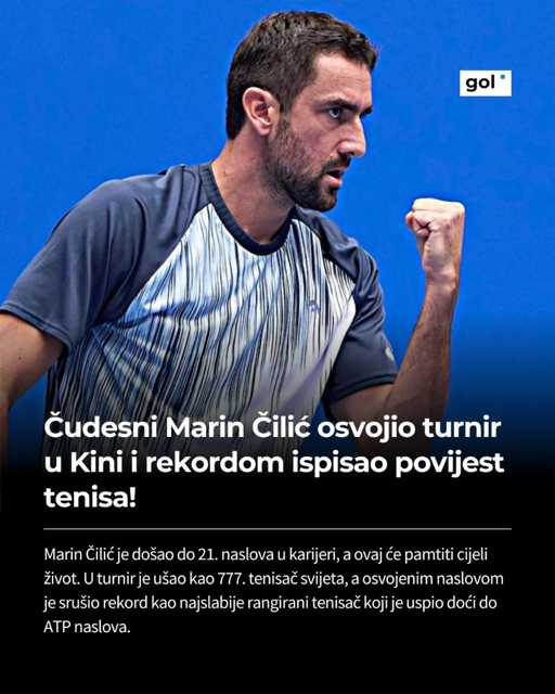 Bravo Marineeeeee! 😍🎾🏆🇭🇷

Hrvatski tenisač Marin Čilić slavio je u finalu ATP turnira u kineskom Hangzhou protiv Kineza Zhizhen Zhanga 7:6, 7:6. ⭐️✅️