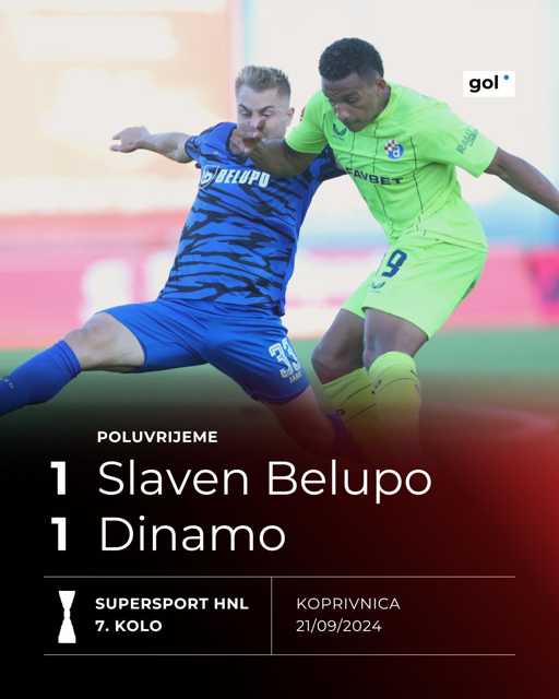 Šok za Dinamo uoči odlaska na poluvrijeme! Slaven Belupo je poravnao na 1:1...

Pratite utakmicu > https://bit.ly/4dhKMyS