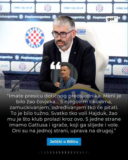 Uoči najvećeg hrvatskog derbija, onog zagrebačkog Dinama i splitskog Hajduka, Joško Jeličić, bivši igrač oba kluba prokomentirao je nedavna događanja u splitskom taboru. ⚽

Više pročitajte na našem portalu. 👆

📸: Nikola Brboleza, Damir Krajac/CROPIX