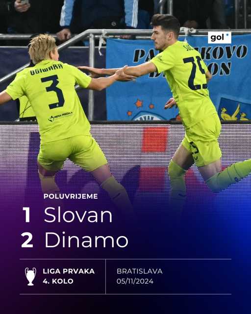 Dinamo vodi na poluvremenu! 👏 https://bit.ly/SLOVAN-DINAMO

Što mislite o predstavi Modirh u prvih 45 minuta? 🤔

📸: AFP