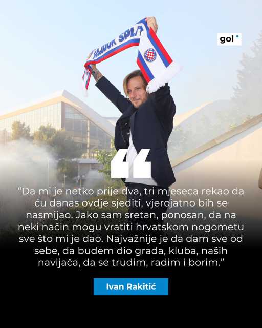 Ivan Rakitić službeno je predstavljen kao igrač Hajduka! ⚪️⚽️

Legendarni Vatreni na Poljudu je pokazao ponos i oduševljenje te otkrio koliko je spreman za nadolazeću sezonu.

📸: Vojko Basic/CROPIX