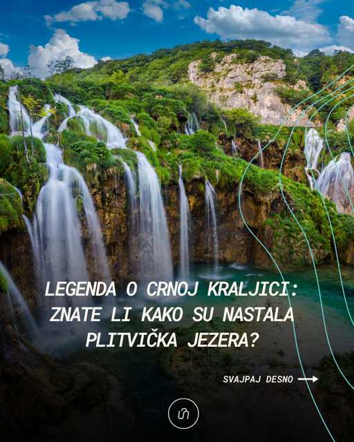 Izvor Crne rijeke, koji nikada nije presušio, odjednom je bio presušio. Stabla su se rušila, zemlja se sušila i pretvarala u prašinu, a ljudi i životinje umirali su od žeđi i iscrpljenosti. Izmučeni narod vapio je i molio za spasenje. Njihovim molitvama odazvala se Crna kraljica, dobra vila s Velebita. Sa svojom vilinskom svitom spustila se s velebitskih visina, prešla preko Kapele i obećala im kišu. Kiša je padala danima, sve dok se nisu napunili izvori Crne i Bijele rijeke, a od nabujalih voda stvorio se niz od šesnaest veličanstvenih jezera. 🏞️
#plitvice #slapovi #punkuferhr